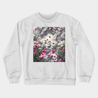 Butterfly Flower Crewneck Sweatshirt